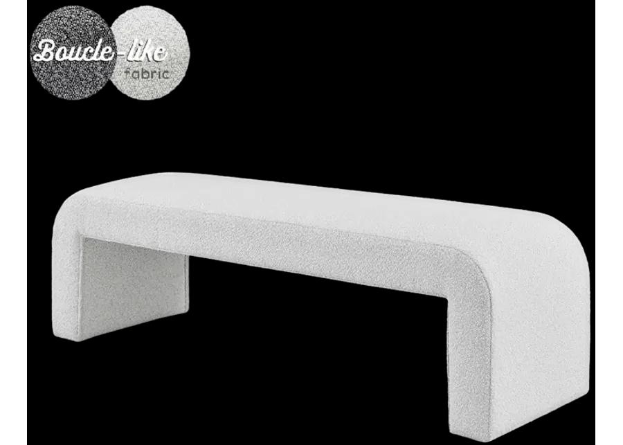 Vioreen Fabric Bench, Boucle Beige 