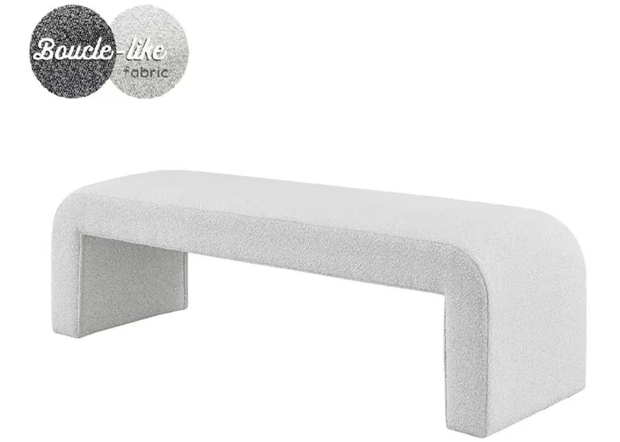 Vioreen Fabric Bench, Boucle Beige 