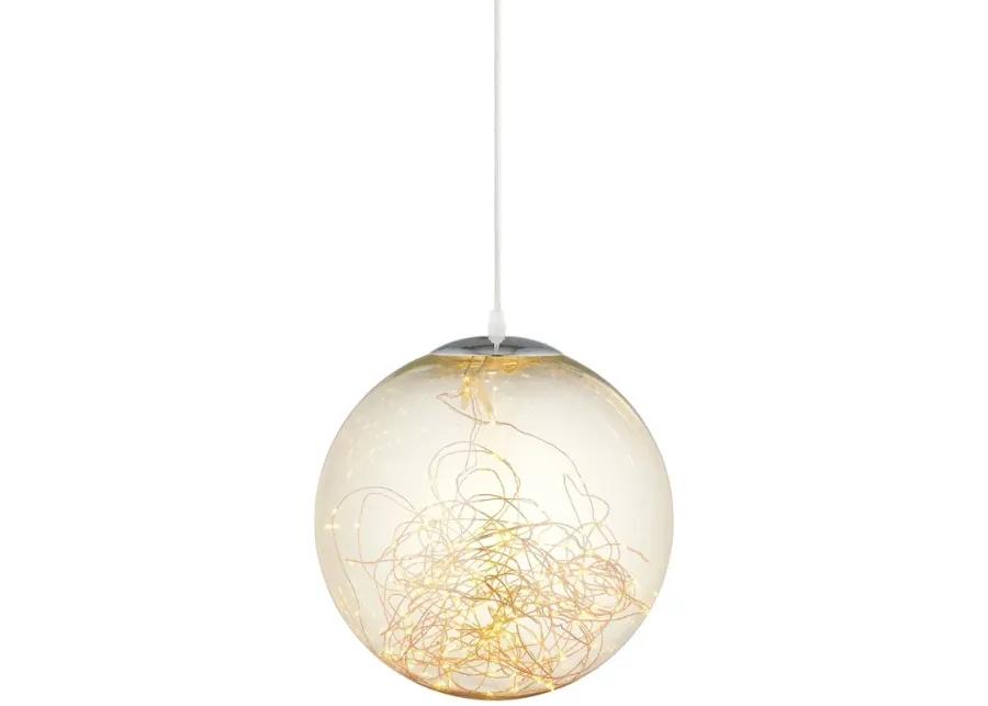 Fairy 8" Amber Glass Globe Ceiling Light Pendant Chandelier