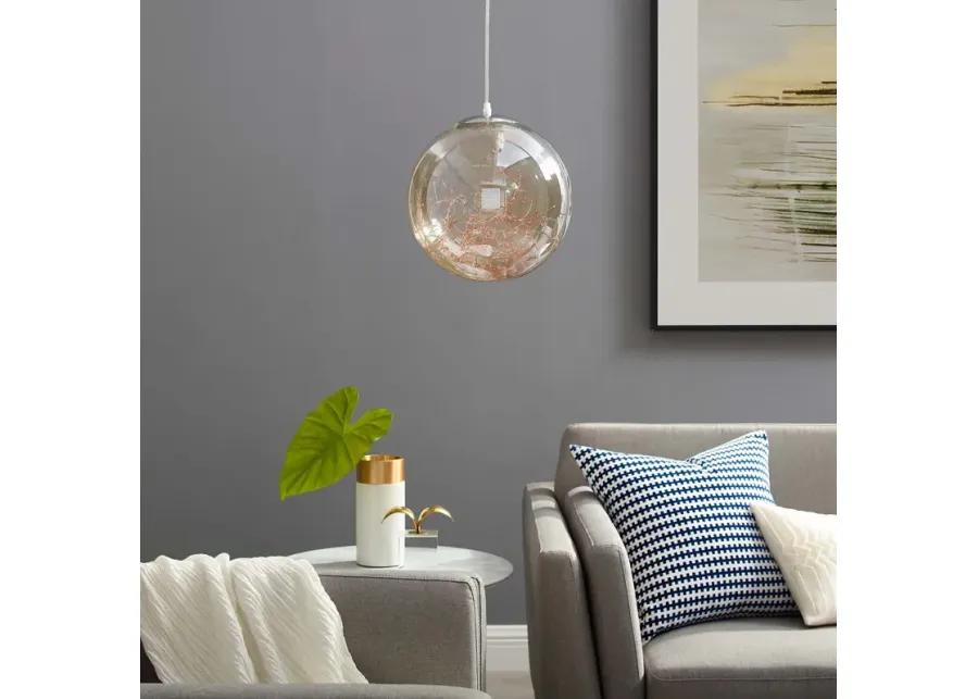 Fairy 8" Amber Glass Globe Ceiling Light Pendant Chandelier