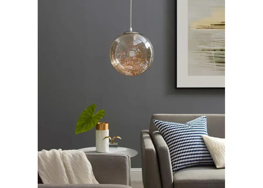 Fairy 8" Amber Glass Globe Ceiling Light Pendant Chandelier