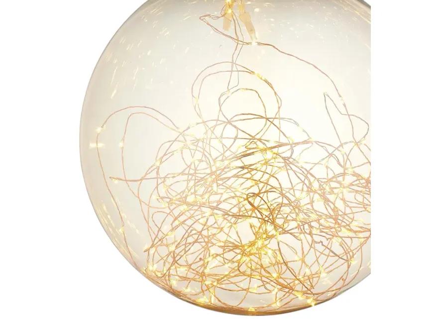 Fairy 8" Amber Glass Globe Ceiling Light Pendant Chandelier