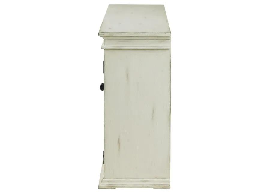 Kiara 4-door Accent Cabinet with Adjustable Shelves White