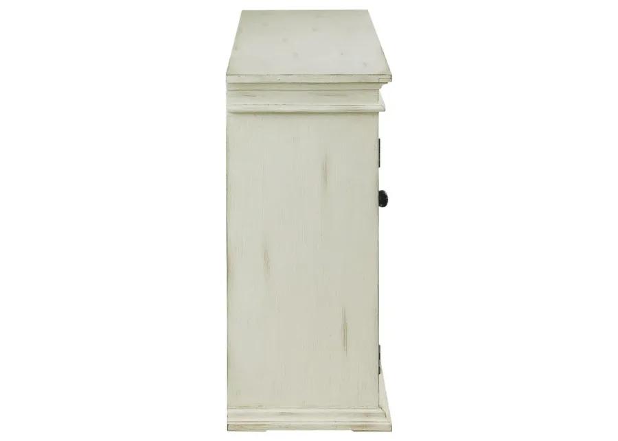 Kiara 4-door Accent Cabinet with Adjustable Shelves White