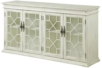 Kiara 4-door Accent Cabinet with Adjustable Shelves White