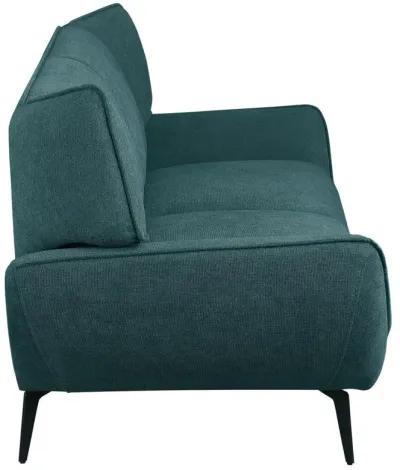 Acton 3-piece Upholstered Flared Arm Sofa Set Teal Blue