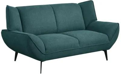 Acton 3-piece Upholstered Flared Arm Sofa Set Teal Blue