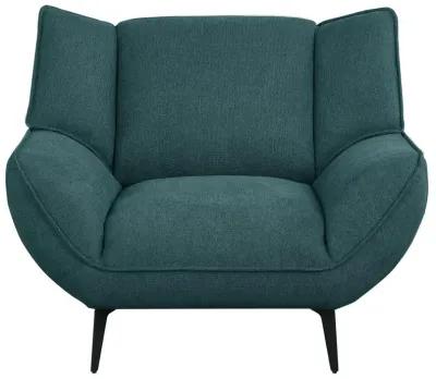 Acton 3-piece Upholstered Flared Arm Sofa Set Teal Blue