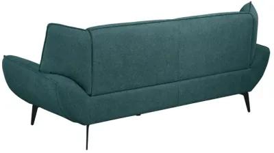 Acton 3-piece Upholstered Flared Arm Sofa Set Teal Blue