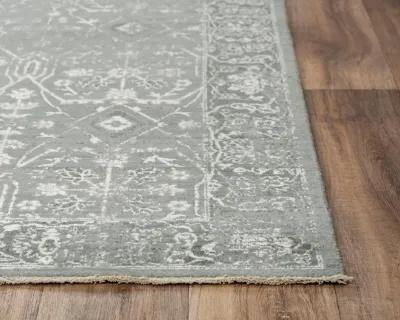 Couture Gray Classic/Updated NZ Wool/Tencel Blend 5' x 8' Rectangle Rug