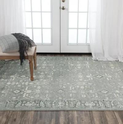 Couture Gray Classic/Updated NZ Wool/Tencel Blend 5' x 8' Rectangle Rug