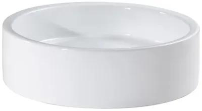 Vitreous China Cylindrical Vessel Sink - White