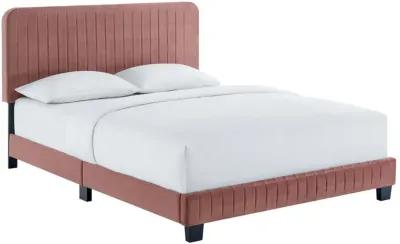 Celine Channel Tufted Performance Velvet King Platform Bed