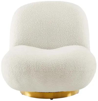 Kindred Boucle Upholstered Upholstered Fabric Swivel Chair