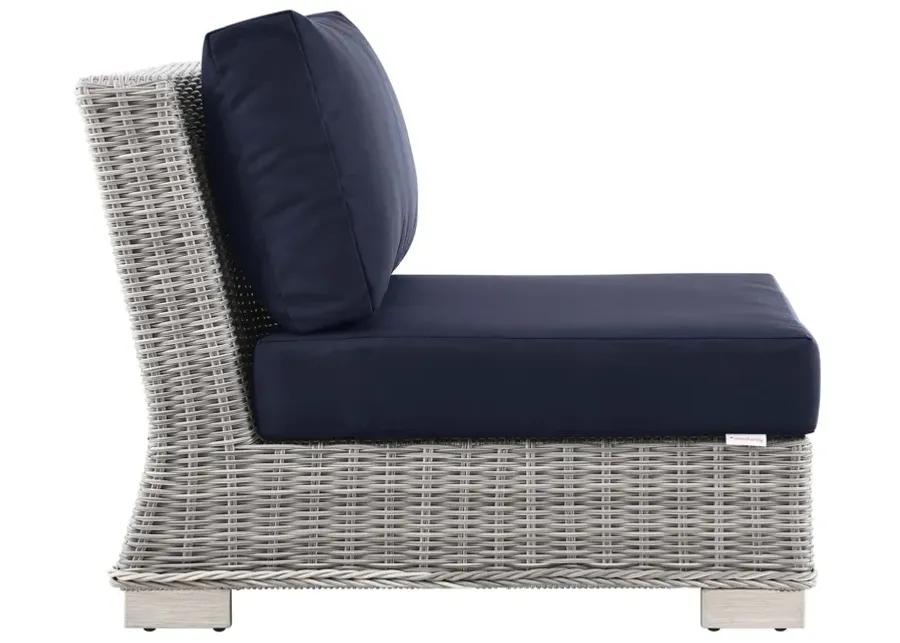 Conway Outdoor Patio Wicker Rattan Armless Chair