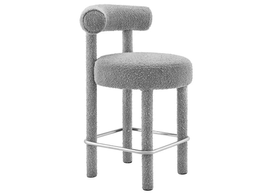 Toulouse Boucle Fabric Counter Stool - Set of 2