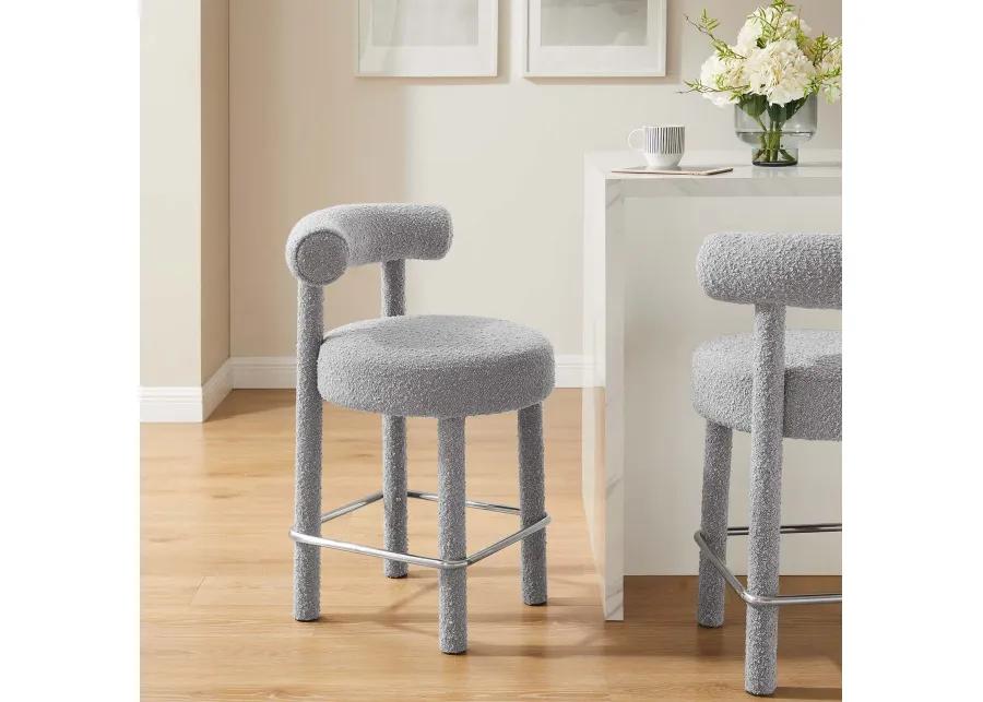 Toulouse Boucle Fabric Counter Stool - Set of 2