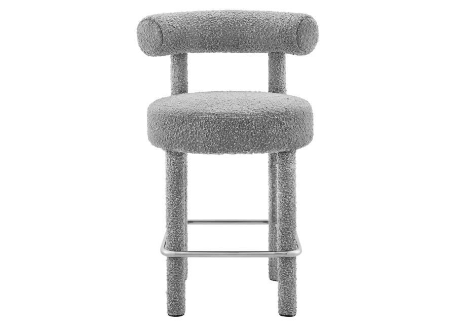 Toulouse Boucle Fabric Counter Stool - Set of 2