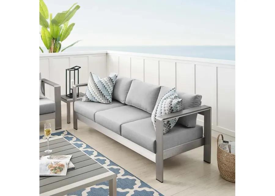 Shore Sunbrella® Fabric Aluminum Outdoor Patio Sofa