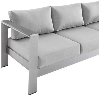 Shore Sunbrella® Fabric Aluminum Outdoor Patio Sofa