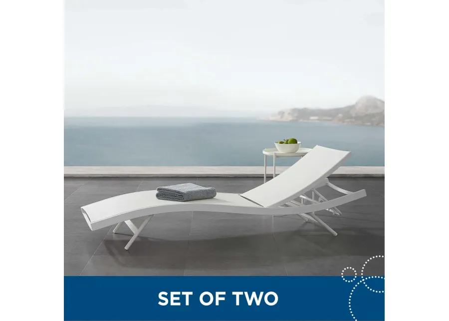 Glimpse Outdoor Mesh Chaise Lounge - Set of 2