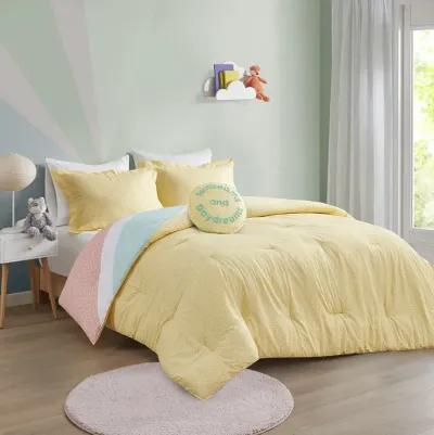 Urban Habitat Kids Rory Yellow Rainbow Sunburst Reversible Cotton Comforter Set