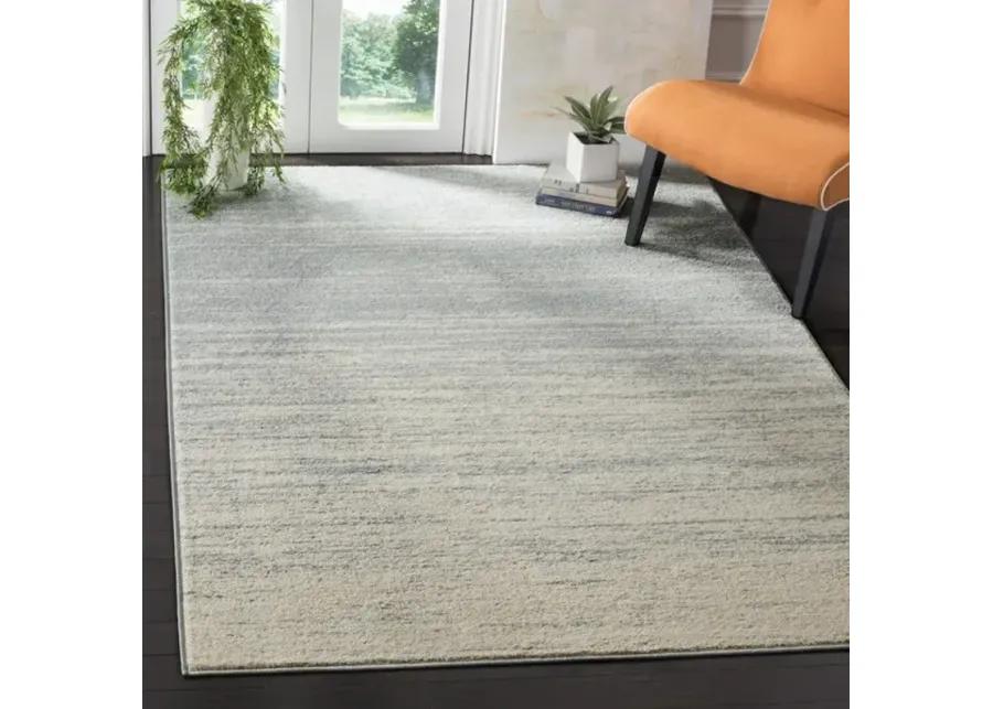 Adirondack Contemporary Slate / Cream 2'-6" X 8' Powerloomed Rug