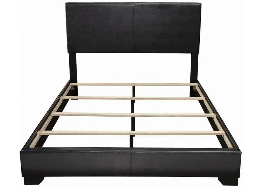 Conner Queen Upholstered Panel Bed Black