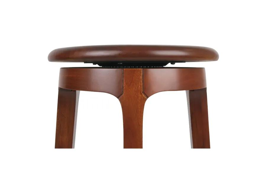 Foxy Mahogany Swivel Counter Stool, Cinnamon Brown