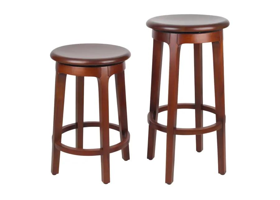 Foxy Mahogany Swivel Counter Stool, Cinnamon Brown