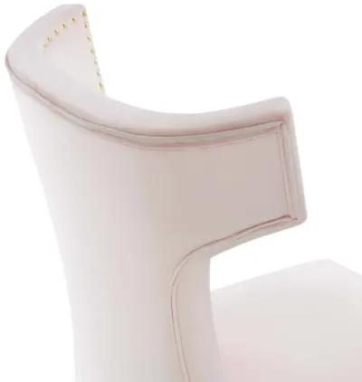 Curve Performance Velvet Dining Chairs - Set of 2