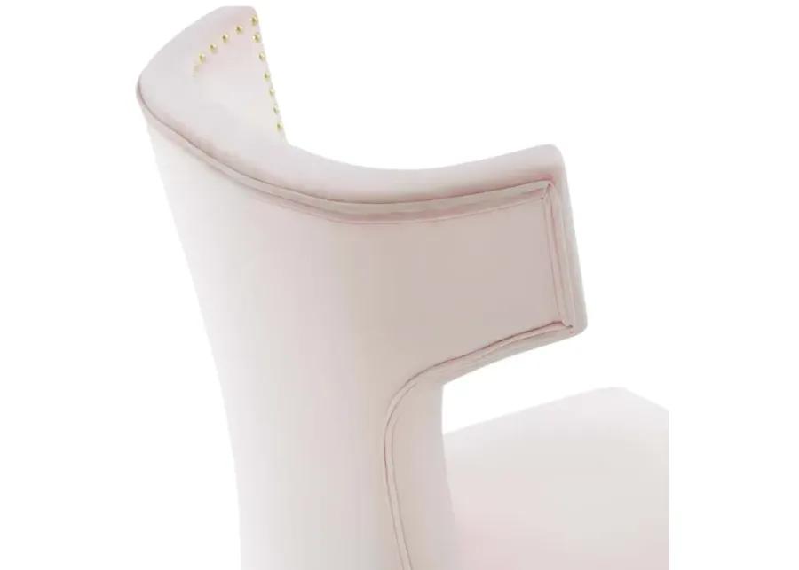 Curve Performance Velvet Dining Chairs - Set of 2