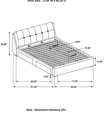 Fenbrook California King Tufted Upholstered Storage Bed Grey