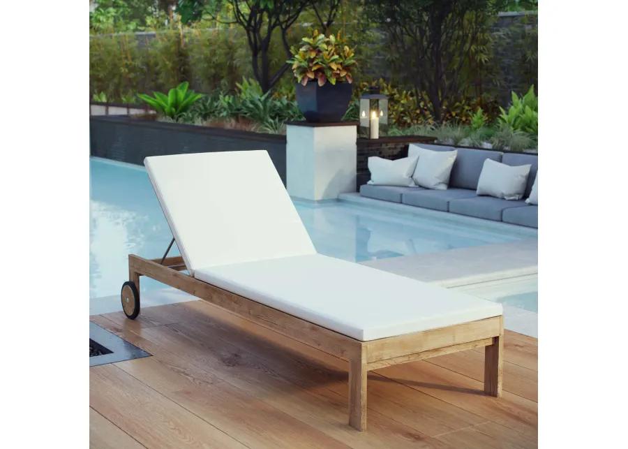 Upland Outdoor Patio Teak Chaise