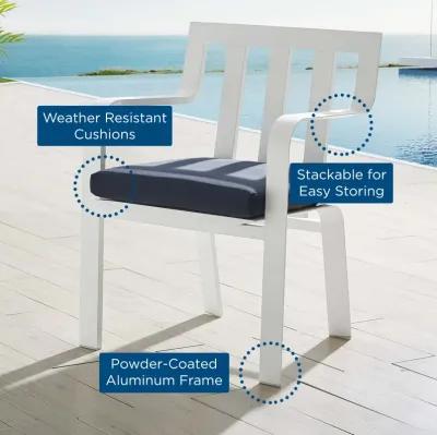 Baxley Stackable Outdoor Patio Aluminum Dining Armchair