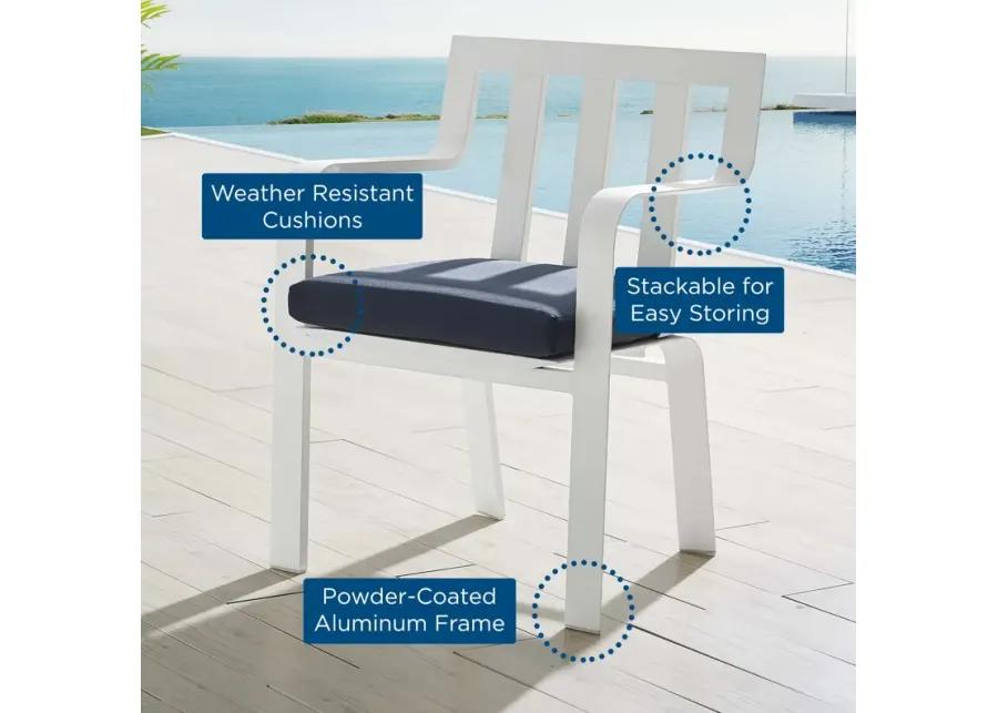 Baxley Stackable Outdoor Patio Aluminum Dining Armchair