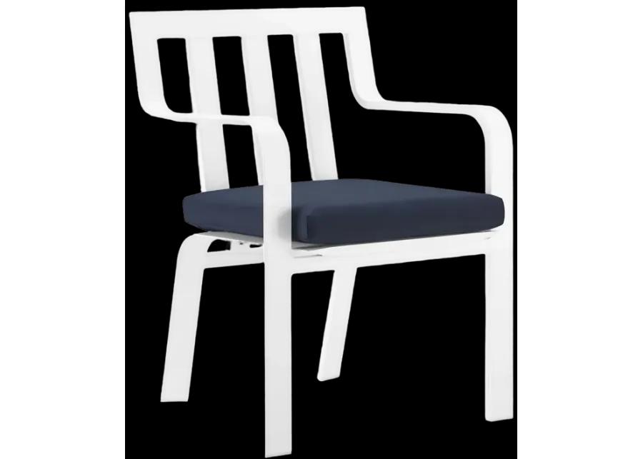 Baxley Stackable Outdoor Patio Aluminum Dining Armchair