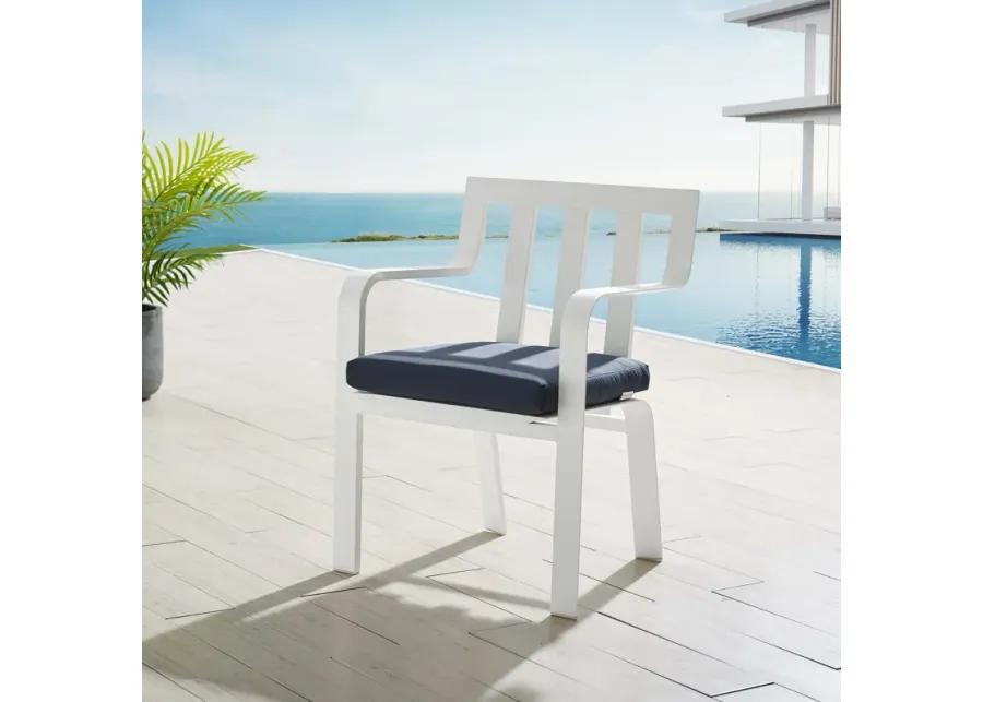 Baxley Stackable Outdoor Patio Aluminum Dining Armchair