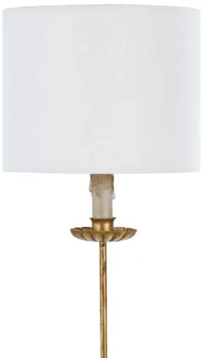 Clove Stem Buffet Table Lamp with Natural Linen Shade