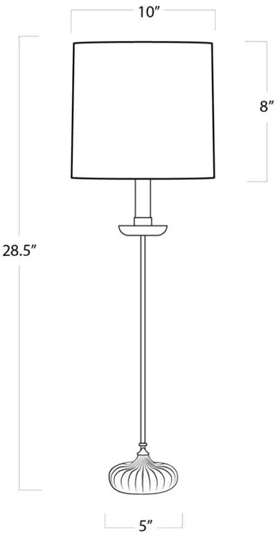 Clove Stem Buffet Table Lamp with Natural Linen Shade