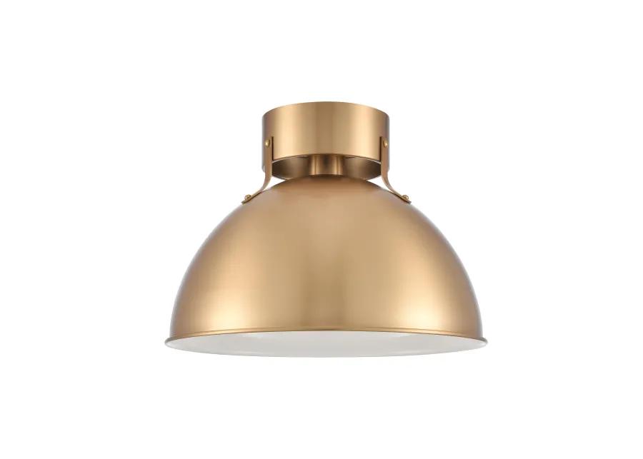 Zayne 12'' Wide 1-Light Semi Flush - Brushed Gold