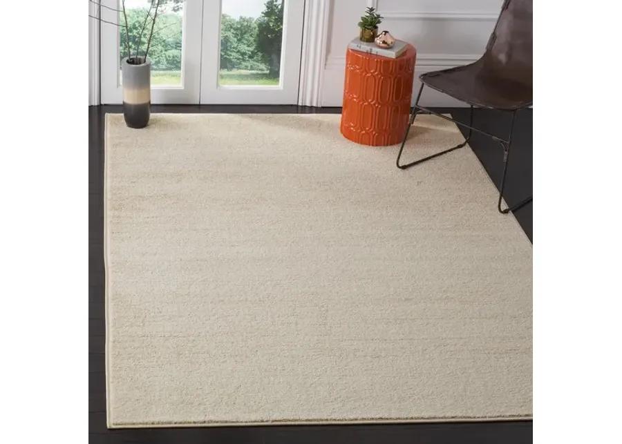 Adirondack Contemporary Champagne / Cream 6' X 6' Square Powerloomed Rug