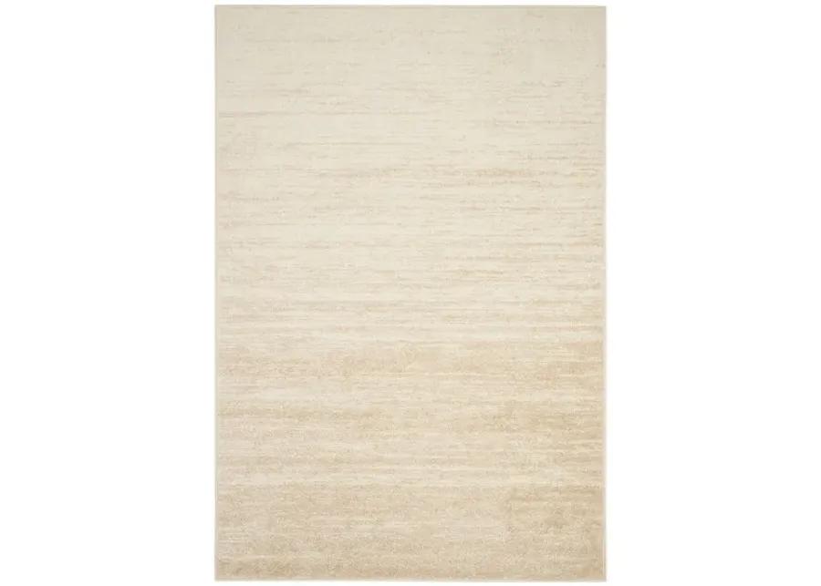 Adirondack Contemporary Champagne / Cream 6' X 6' Square Powerloomed Rug