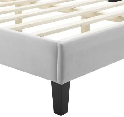 Colette Full Performance Velvet Platform Bed