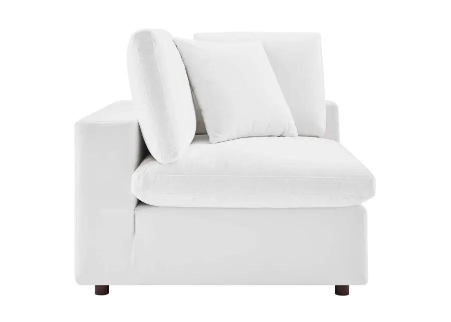 Commix Down Filled Overstuffed Performance Velvet Corner Chair