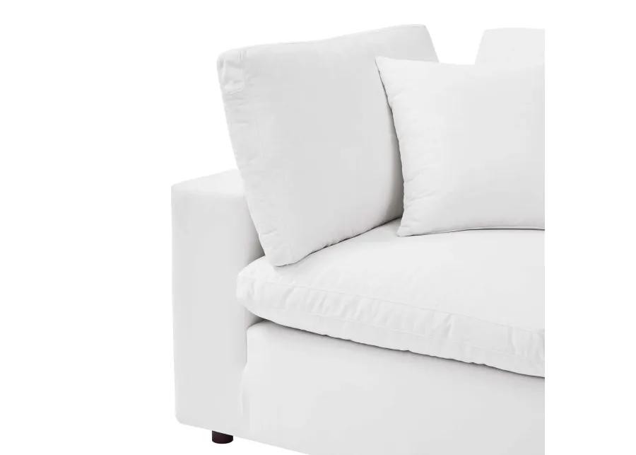 Commix Down Filled Overstuffed Performance Velvet Corner Chair