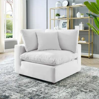 Commix Down Filled Overstuffed Performance Velvet Corner Chair