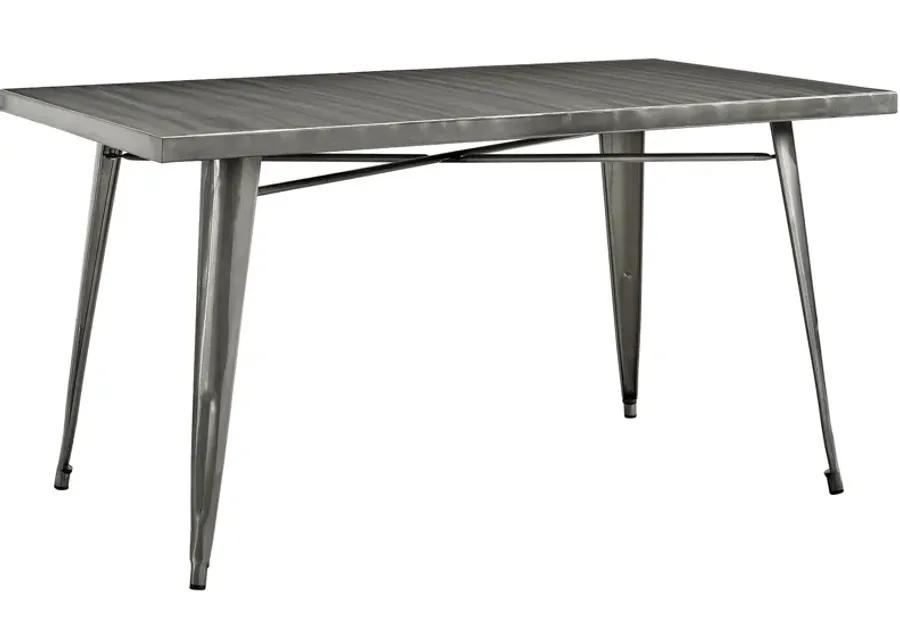 Alacrity Rectangle Metal Dining Table