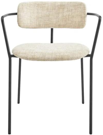 Alivia KD Fabric Dining Side Arm Chair, Allure Cream