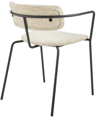 Alivia KD Fabric Dining Side Arm Chair, Allure Cream